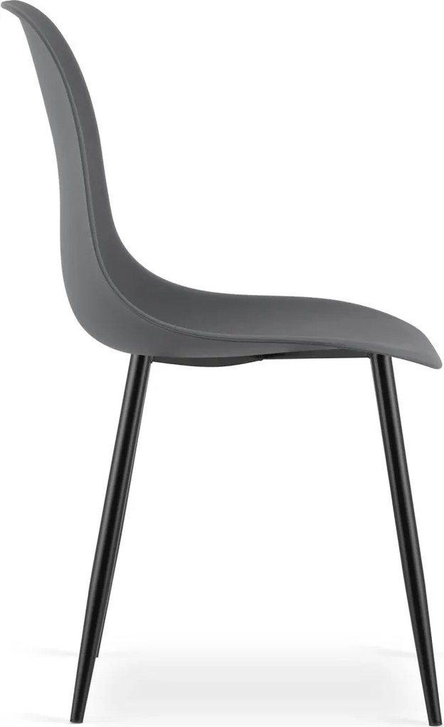 Scaun OSAKA gri inchis cu picioare negre