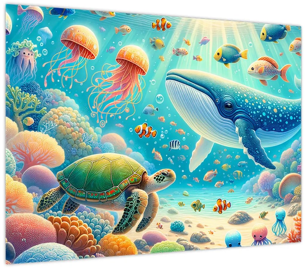 Tablou - Lumea sub apă (70x50 cm)