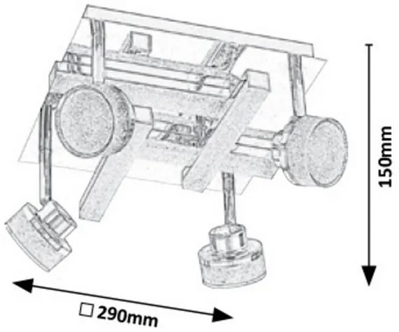Rabalux 5638 - Iluminat spot LED PADMA 4xLED/5W/230V + 4xLED/3W/230V