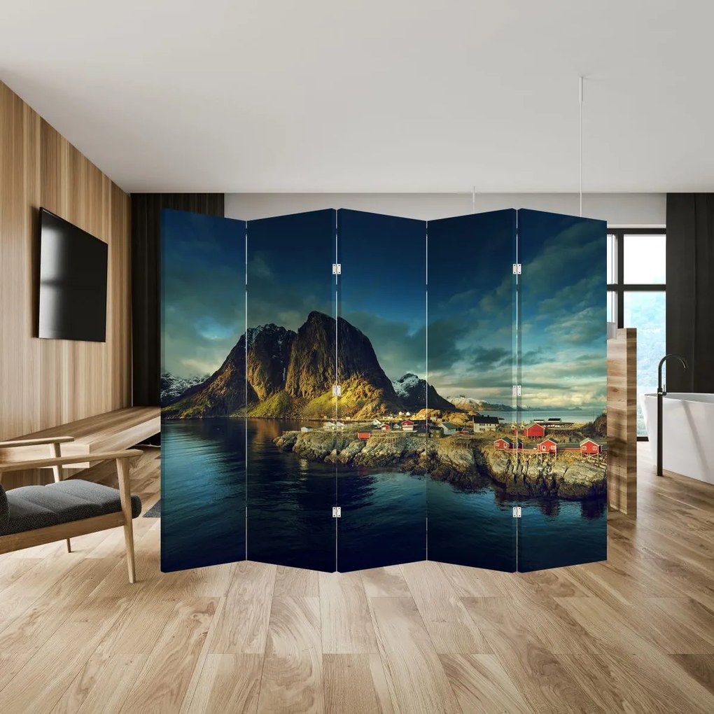 Paravan - Sat de pescari din Norvegia (210x170 cm)