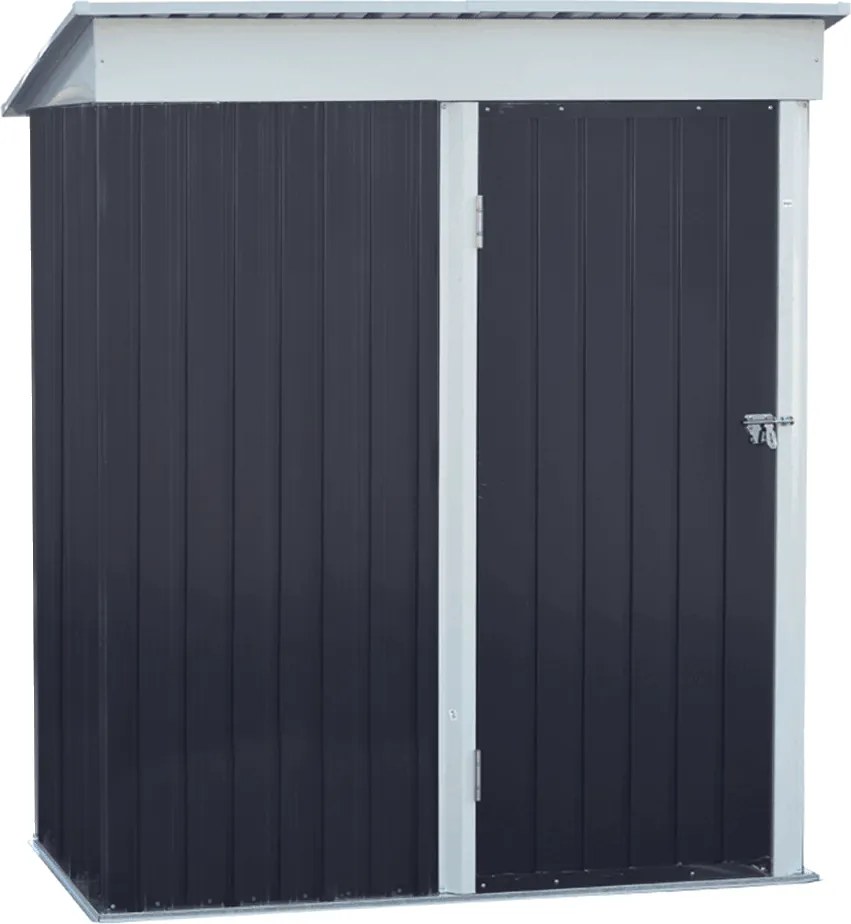 Depozit grădină pentru scule din tablă, antracit / alb, 1,6x0,9 m, NELON