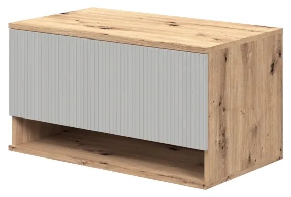 Dulap sub lavoar Pulcro 80 cm, crem / stejar artisan