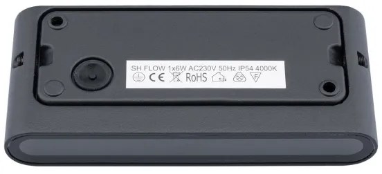 Aplică perete exterior LED FLOW LED/6W/230V IP54 negru