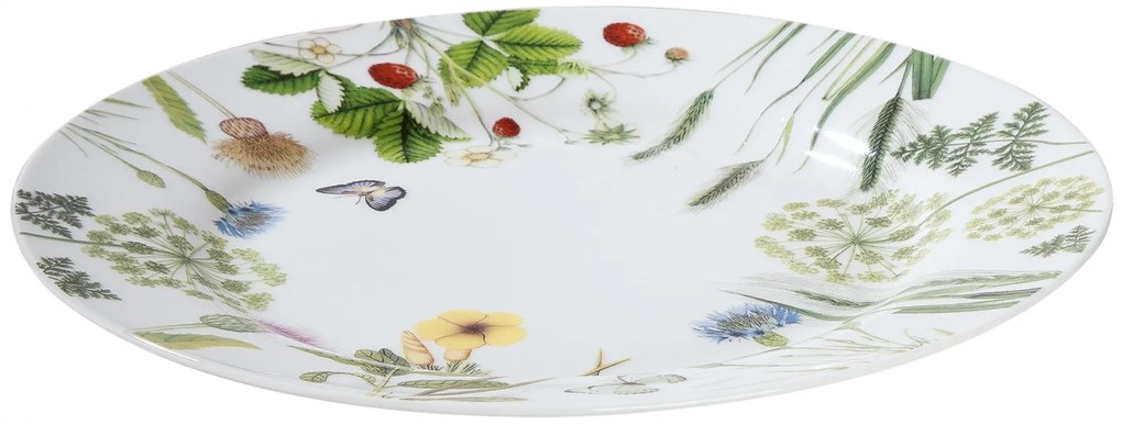 Farfurie Wild Flowers, portelan, multicolor, 2.5x26.5 cm