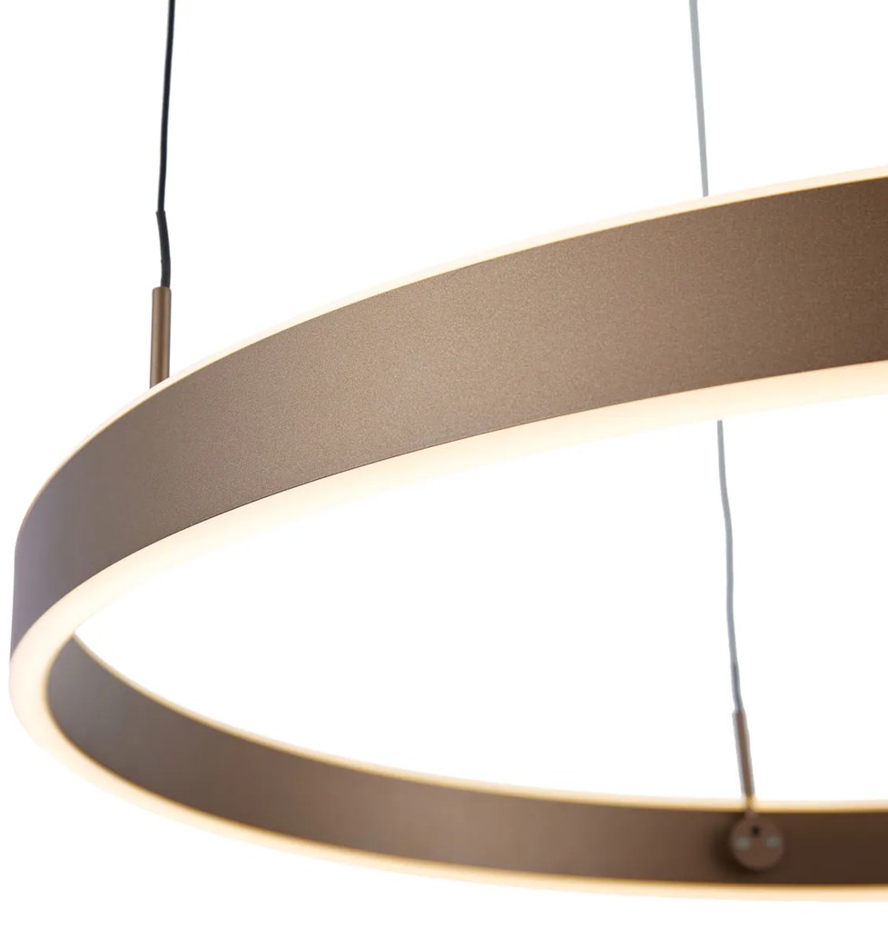 Lampă suspendată de design, bronz închis, reglabilă în 3 trepte, Easylift - Titmus