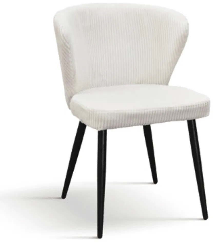 SET 2 Scaune Cielo, structura metalica, catifea Reiata - BEJ - CATIFEA REIAT - NEGRU - STANDARD