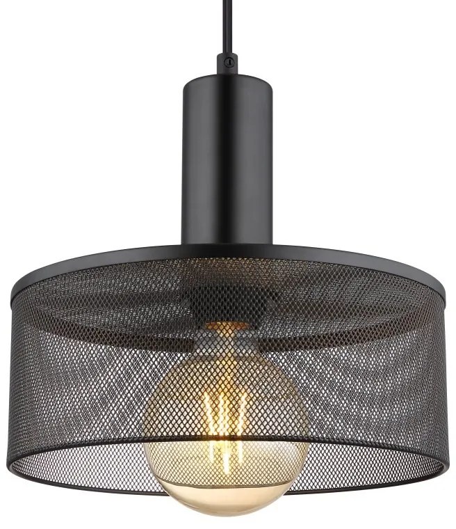 Pendul design industrial JEDD negru 25cm