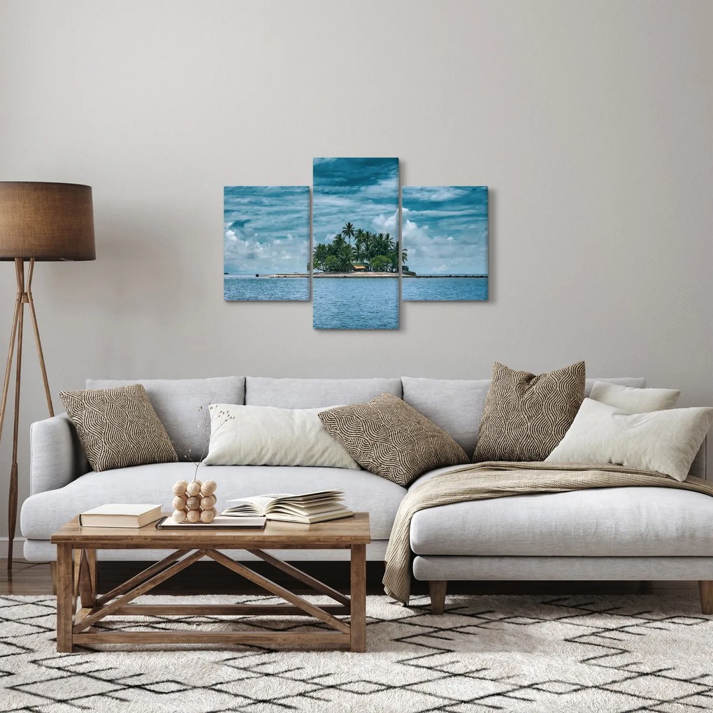Tablou insula în mare (90x60 cm)