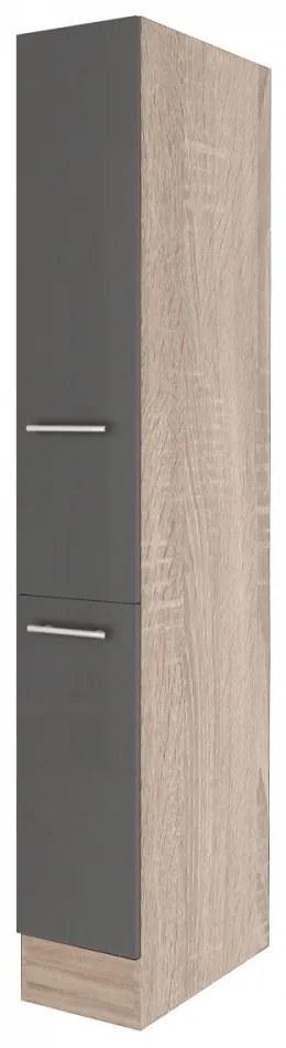 Dulap de cămară Yorki dimensiunea 30, corp stejar sonoma, față antracit satinat