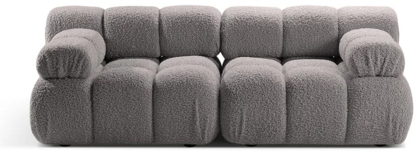 Canapea modulară gri deschis cu tapițerie din țesătură bouclé 188 cm Bellis – Micadoni Home