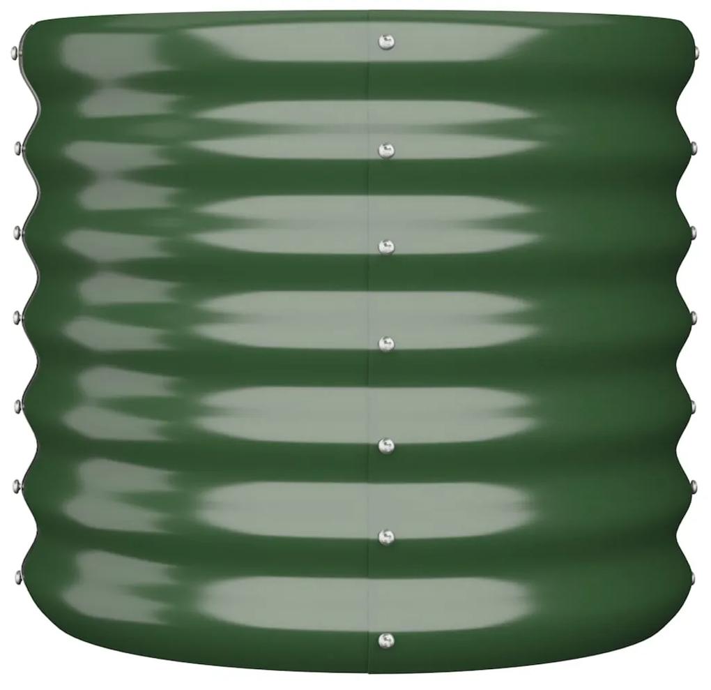 Jardiniera gradina verde 40x40x36 cm otel vopsit electrostatic 1, Verde, 40 x 40 x 36 cm