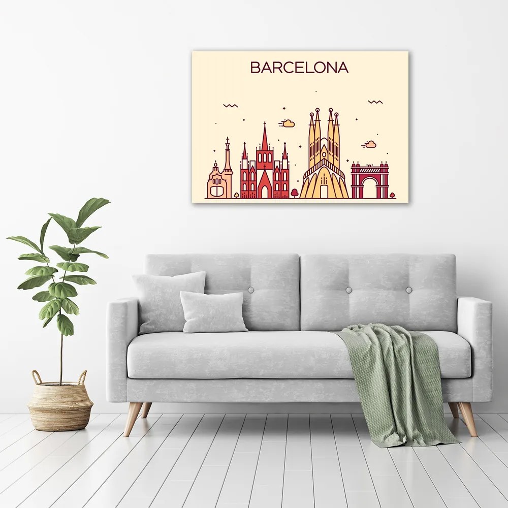 Tablou canvas Inscripția barcelona