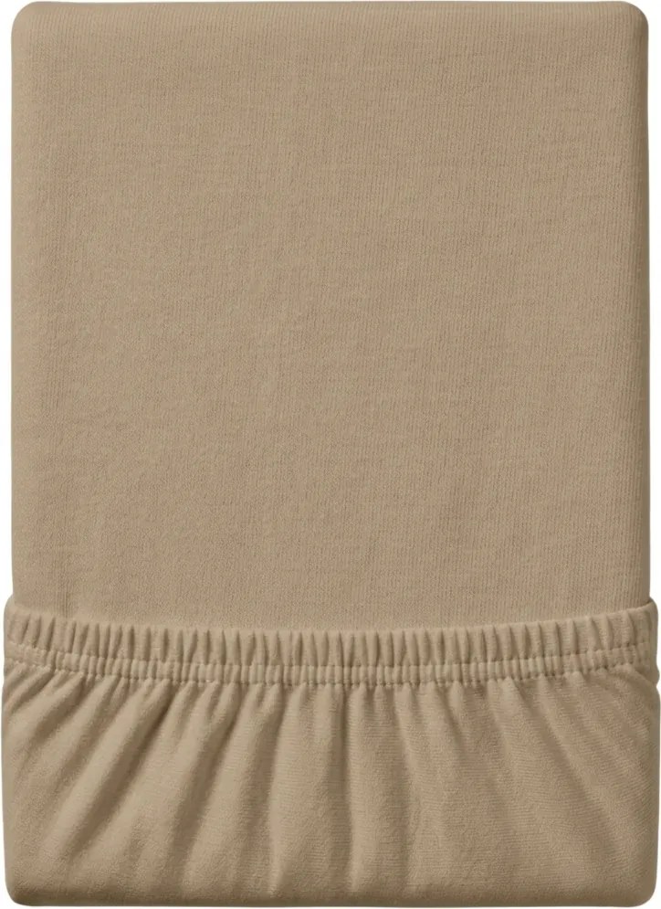 Cearsaf Jersey EXCLUSIVE cu elastic 90x200 cm bej