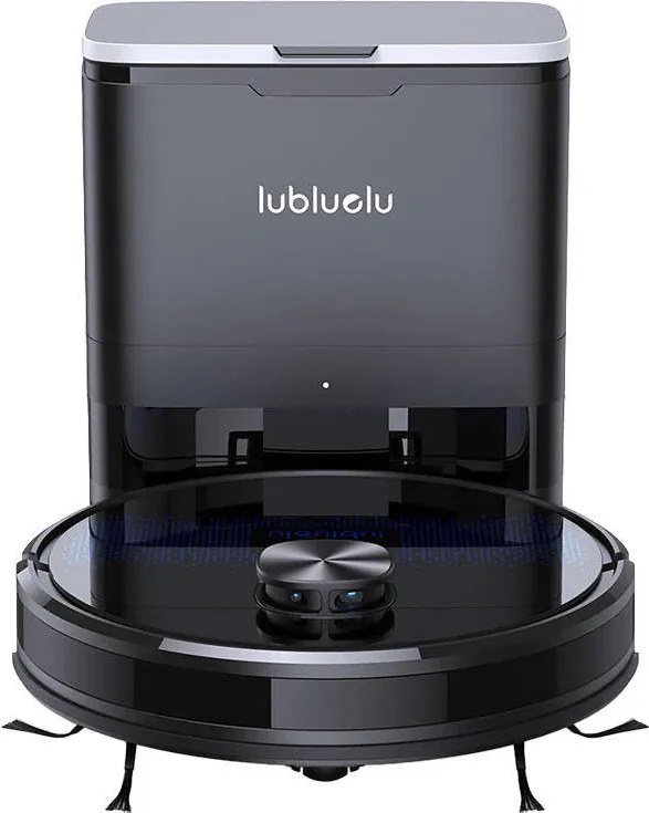 La mâna a doua: Robot aspirator cu statie de golire Lubluelu SL60 Plus, 42W, Mop, LiDAR, Wi-Fi, Alexa, Autonomie 120 min., 2600 mAh, Negru