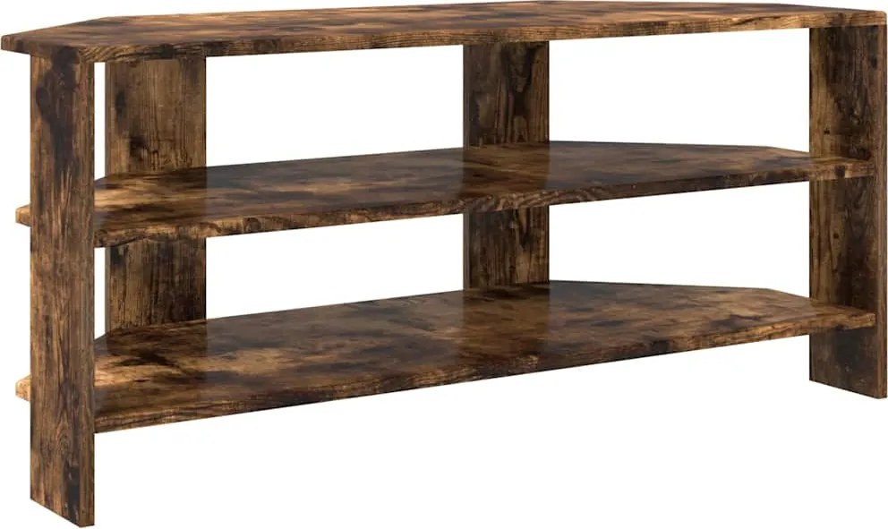 vidaXL DulapdecolțpentruTV Stejar fumuriu 102x40,5x45cm Lemn compozit