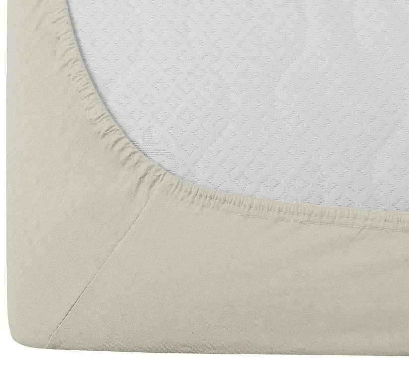 Cearsaf Jersey cu elastic 180 x 200 cm crem