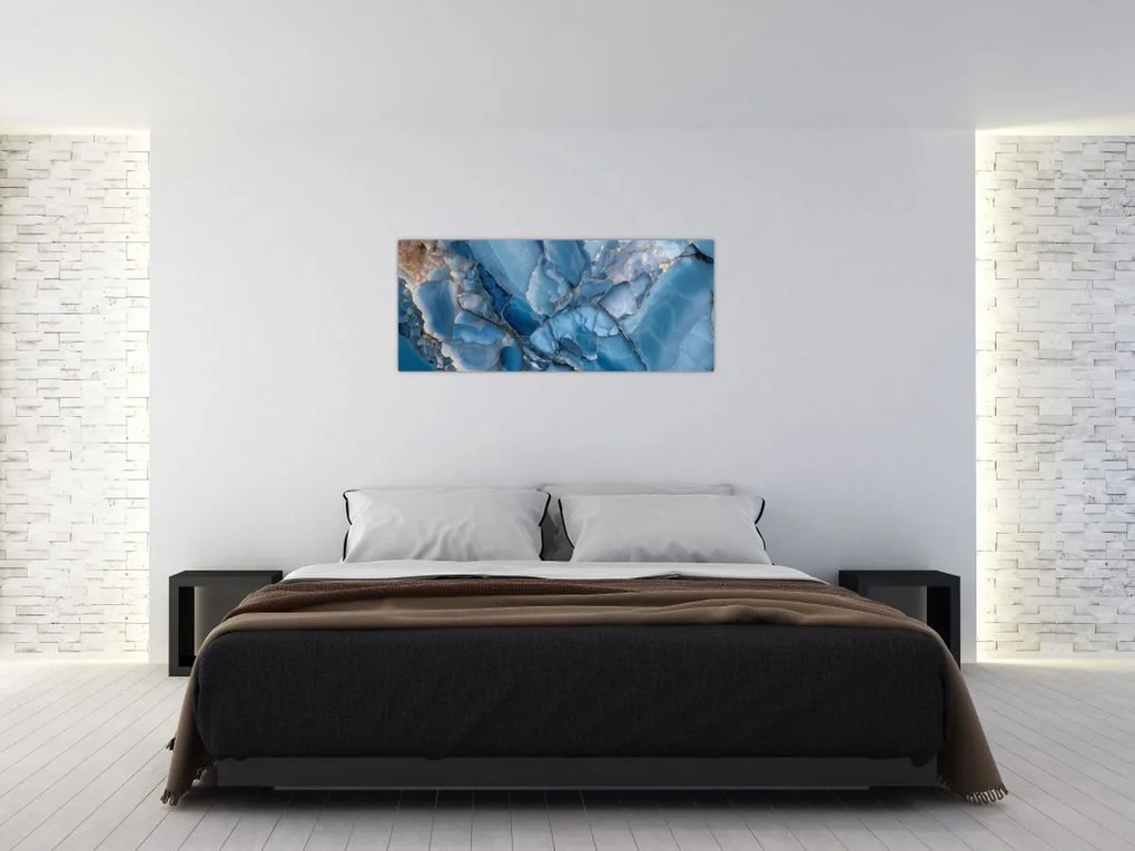 Tablou - Marmură albastră fragmentată (120x50 cm)