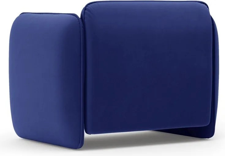 Fotoliu albastru cu tapițerie din catifea Georgia – Micadoni