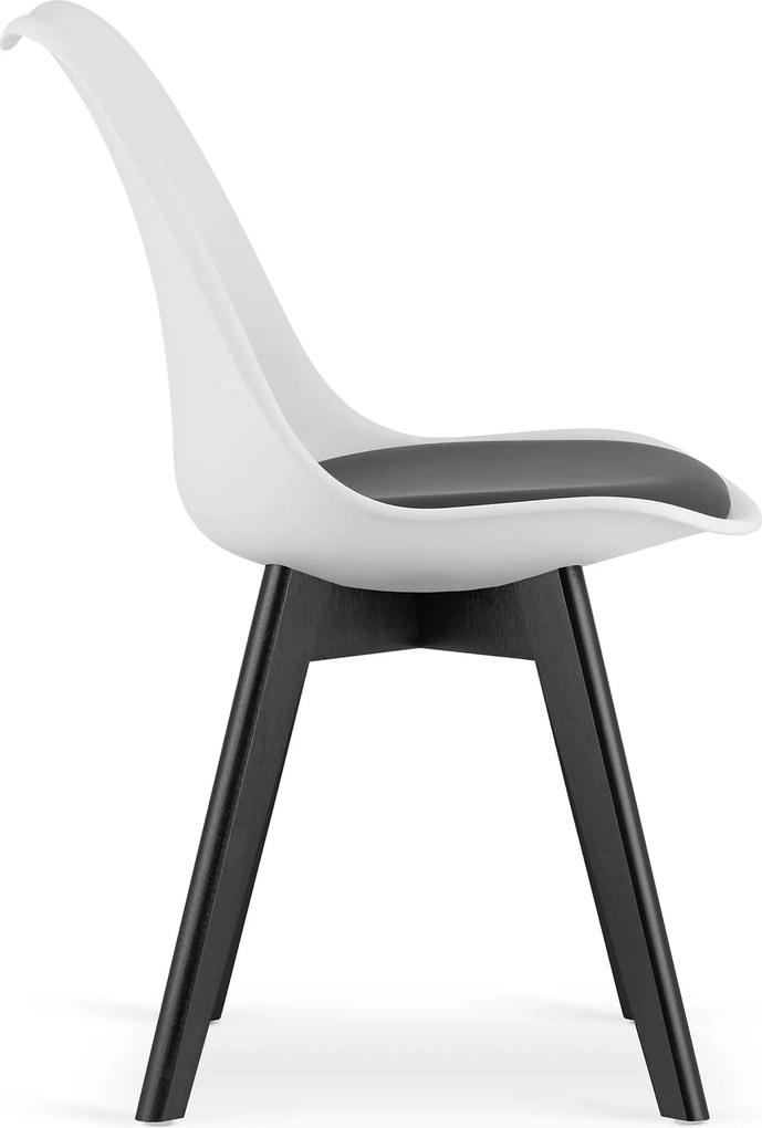 OFERTA Scaun alb-negru BALI MARK cu picioare negre Calitatea a II-a