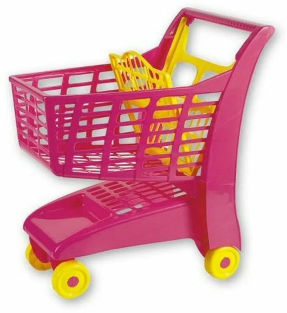 Androni Cumpărături cart cu scaun - roz