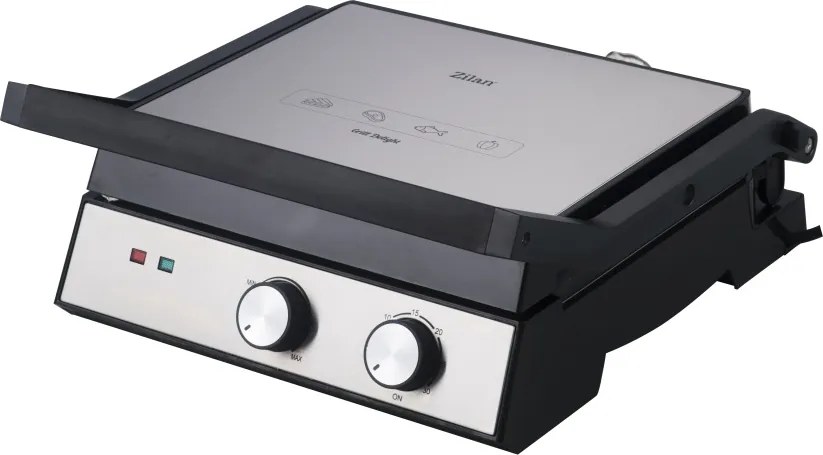 Sandwich maker si Grill Zilan ZLN3966, Protectie supraincalzire, Placi detasabile, Putere 2000W