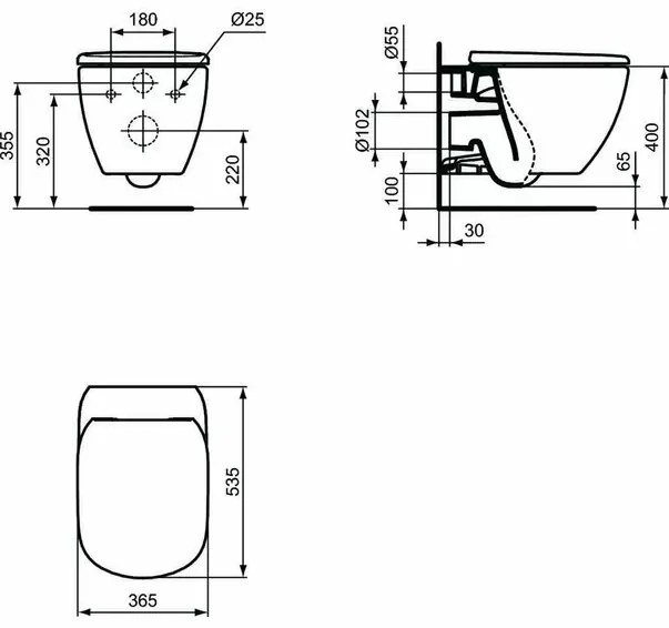 Vas wc suspendat Ideal Standard Tesi