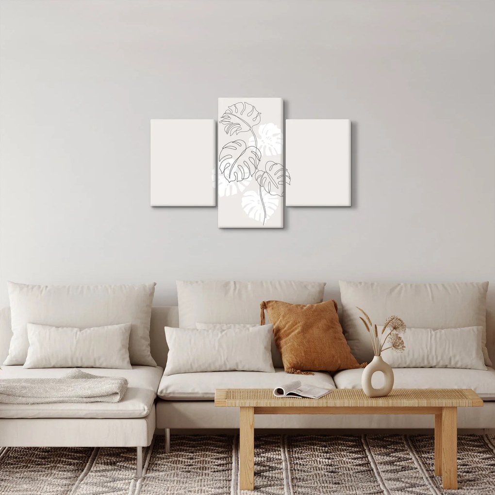 Tablou - Linia de artă monstera N⁰3 (90x60 cm)