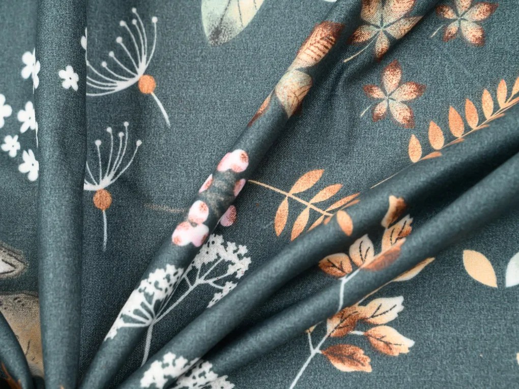 Lenjerie de pat din microfibra THE FOX AND THE HARE verde inchis Dimensiune lenjerie de pat: 2 buc 70 x 90 cm | 200 x 220 cm