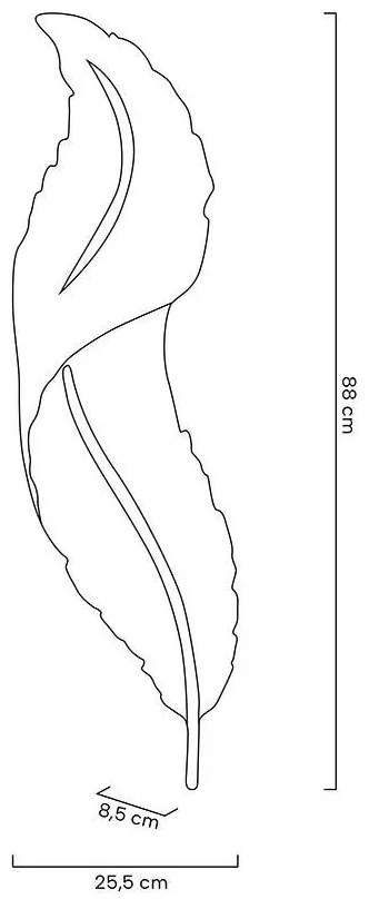 Aplica de perete design ambiental Pana 88cm