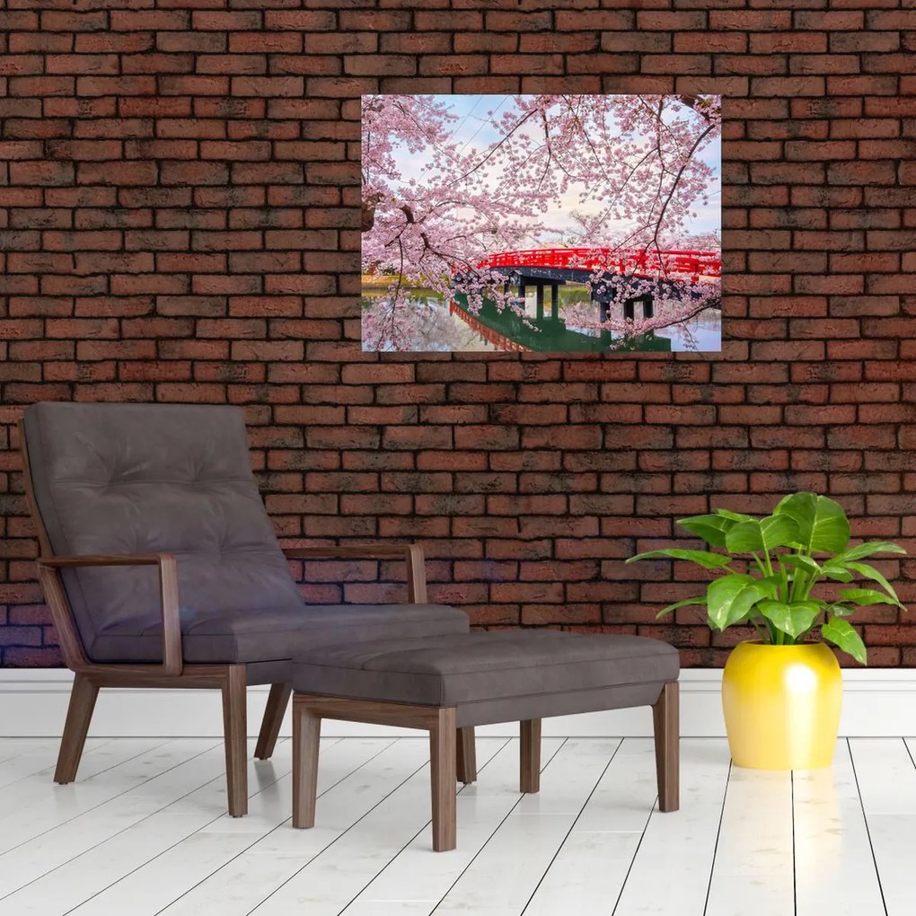 Tablou pe sticlă - Hirosaki, Japonia (70x50 cm)