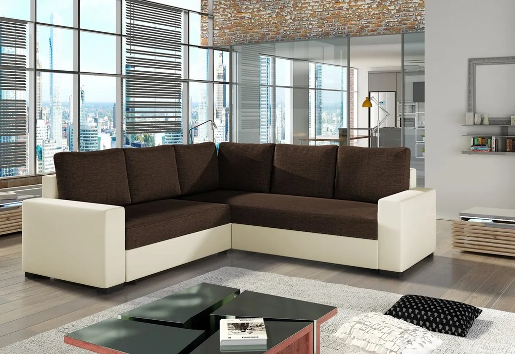 Supermobel Canapea de colț ANDREW, 240x90x240, sawana16/soft033beige