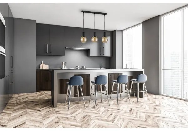 Lustră pe cablu JANTAR BLACK 3xE27/60W/230V