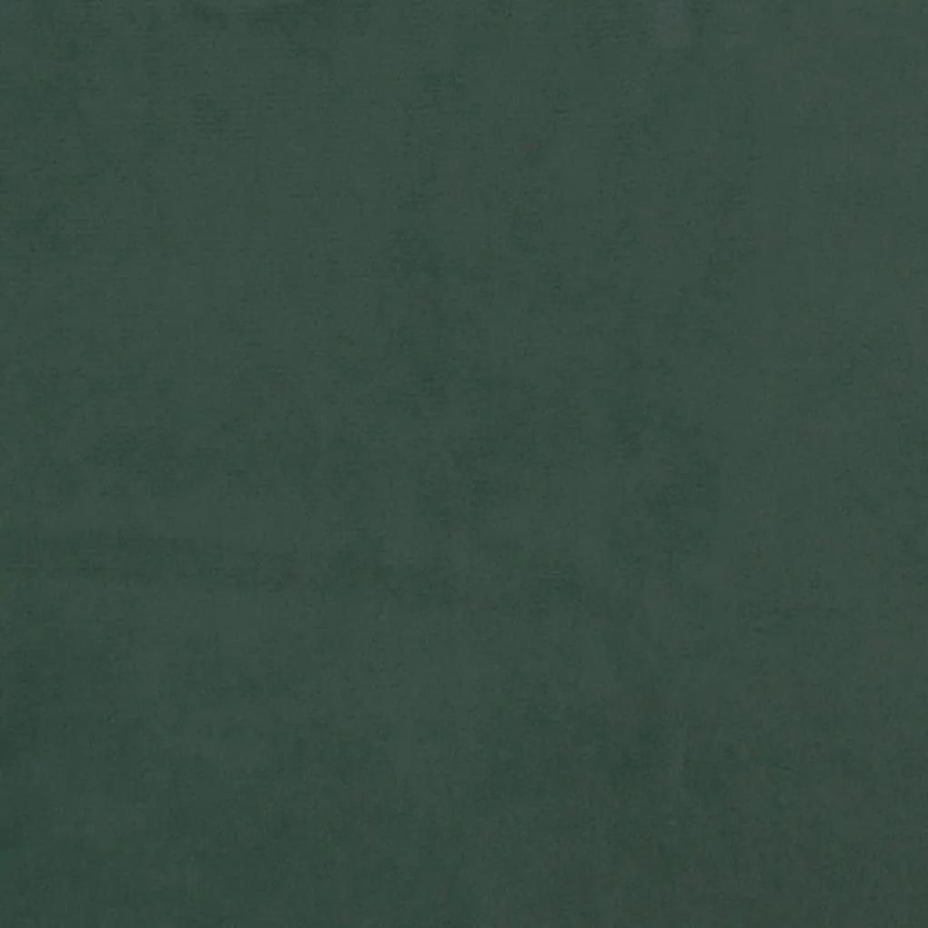 Cadru de pat cu tablie, verde inchis, 100x200 cm, catifea Verde inchis, 100 x 200 cm, Design cu nasturi