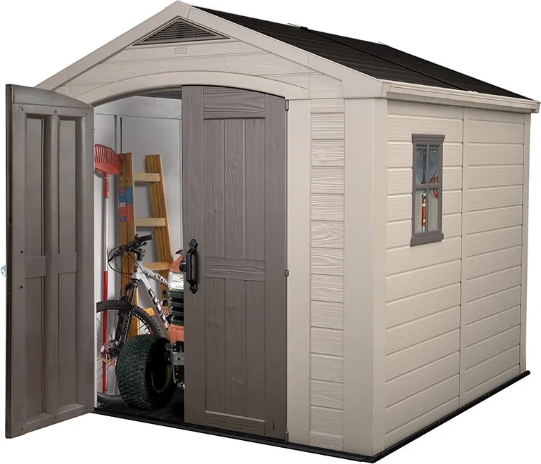 Casuta de gradina Factor 8x8 Indoor STD - BRW557- Bej- taupe