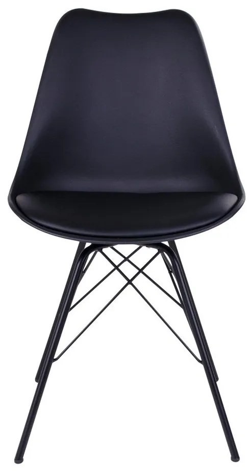 Scaune de dining negre 2 buc. Oslo – House Nordic