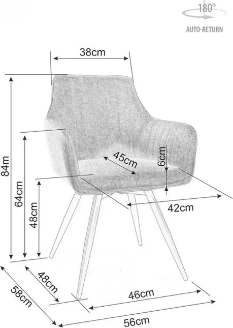 Gri scaun bucatarie BALLO BREGO