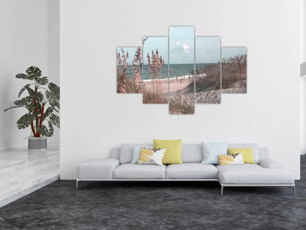 Tablou - Plaja roz (150x105 cm)