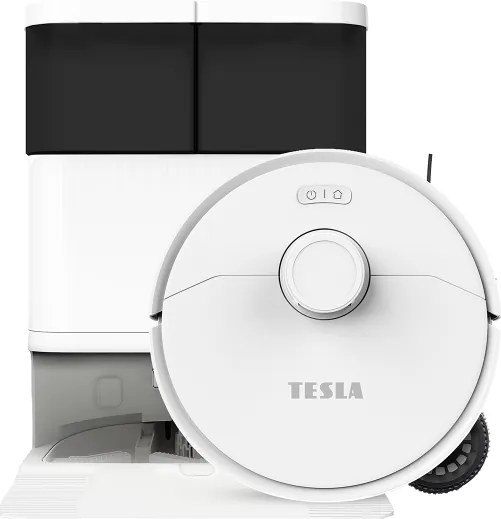 TESLA Electronics RoboStar - Aspirator robot inteligent 3 în 1, 5200 mAh, Wi-Fi, alb