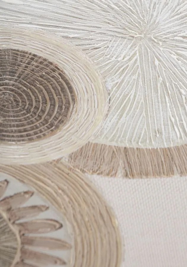 Tablou decorativ maro din lemn de Pin si panza, 50x3,2x100 cm, Circly-A Mauro Ferretti