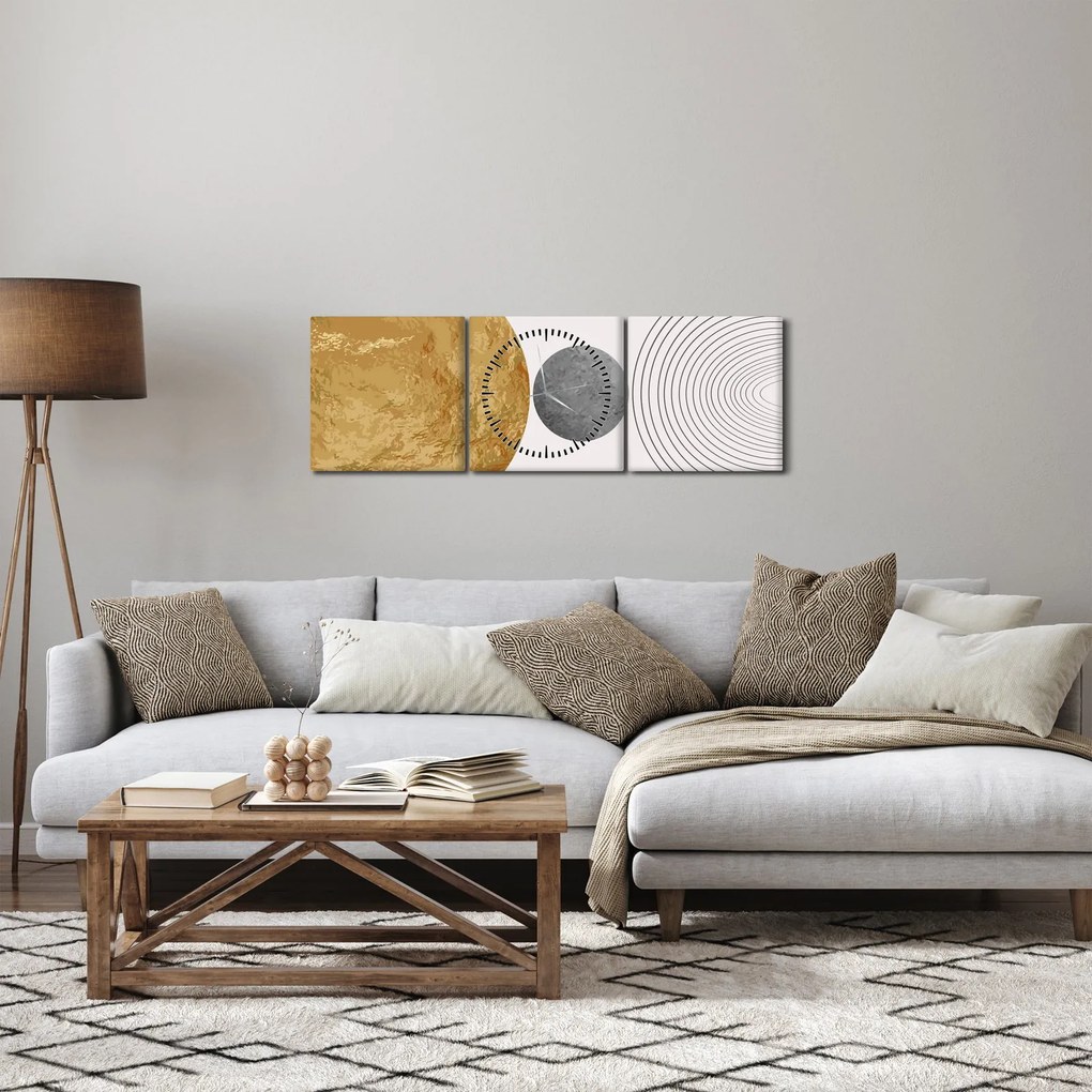 Tablou - Arcuri rustice N⁰4 (cu ceas) (90x30 cm)