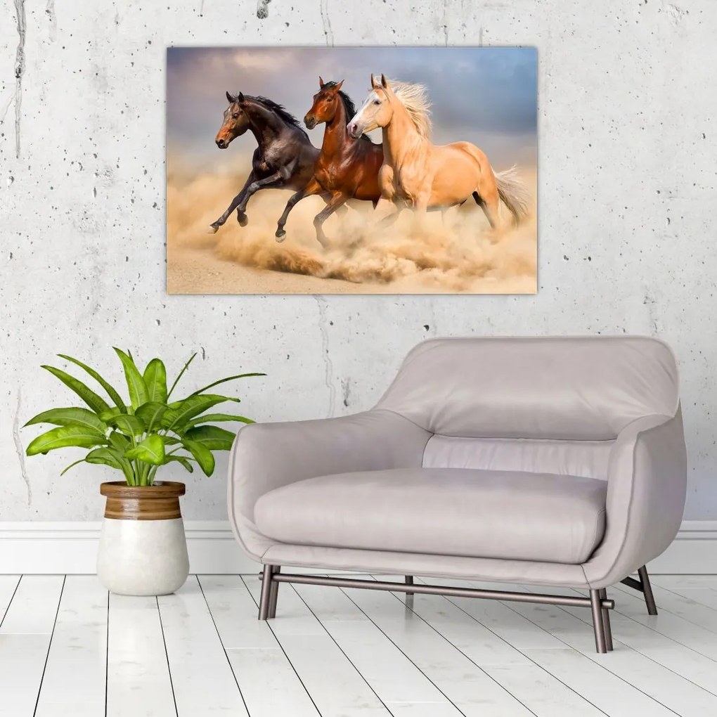 Tablou - Cai sălbatici (90x60 cm)