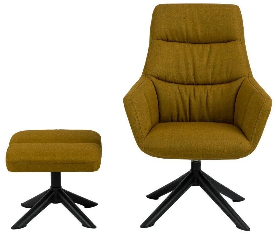 Fotoliu Oakland 645Galben, 100x70x117cm, 19 kg, Tapiterie, Picioare: Metal