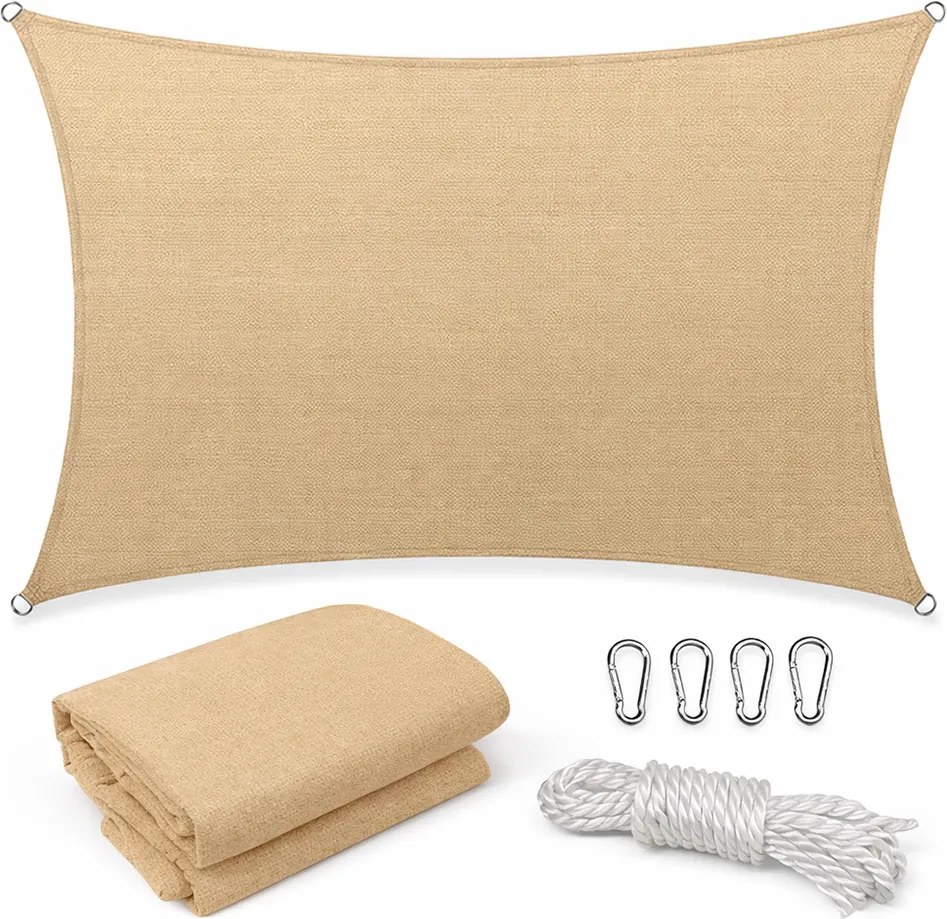 Rana soare naviga dreptunghiular 5x6 m bej