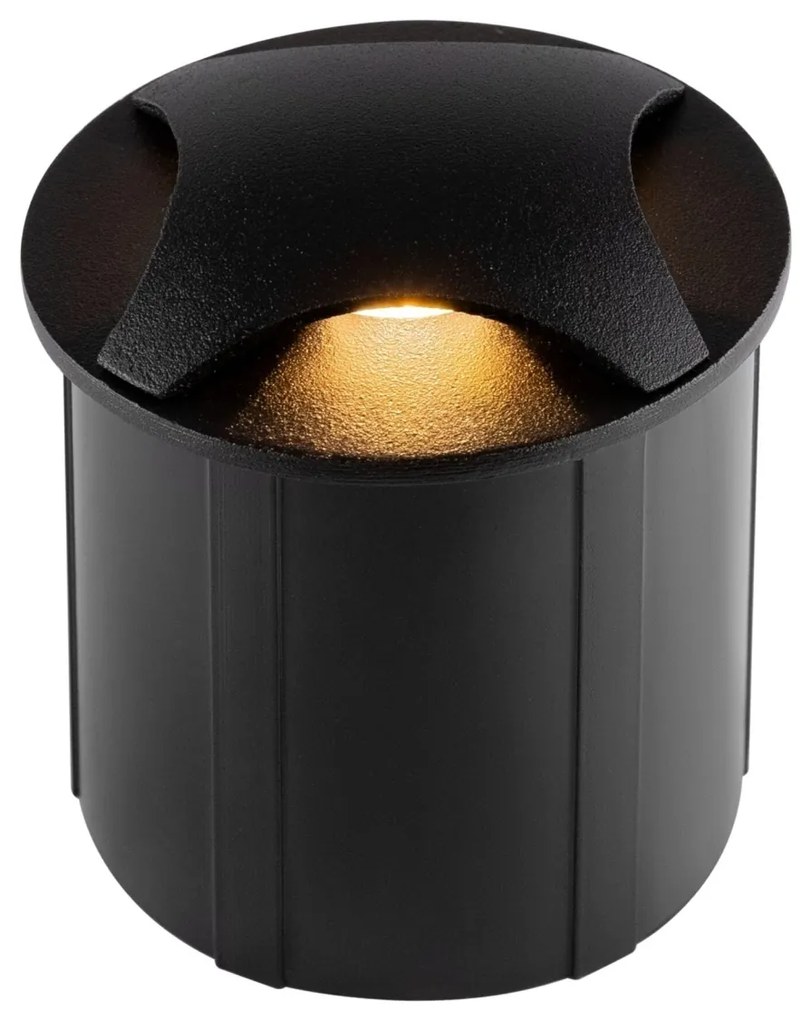 Spot LED 3W Incastrat, Exterior, Maytoni, 60lm, Lumina Calda, Negru