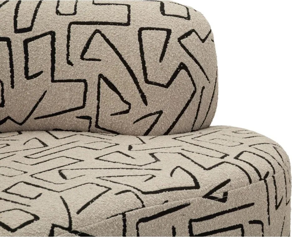 Canapea bej cu tapițerie din țesătură bouclé 176 cm Nairobi – Mauro Ferretti