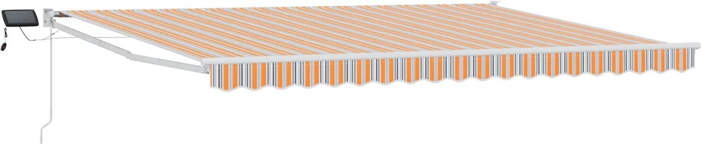 vidaXL Marchiză retractabilă manuală cu led-uri 4,5 × 3 m