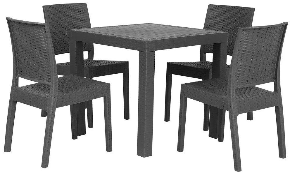 Set de masă pentru grădină Fossil (gri) (pentru 4 persoane). 1011765