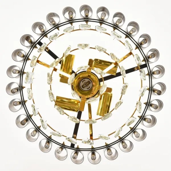 Brilagi - Candelabru suspendat pe lanț ECLIPSE 5xE14/10W/230V Ø 38 cm negru/auriu