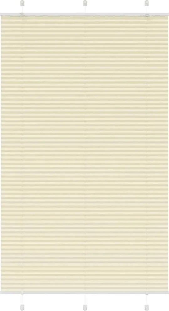vidaXL Jaluză plisată Crem 110x200 cm Lățime țesătură 109,4 cm