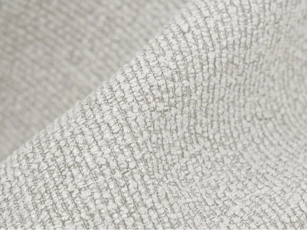 Canapea albă cu tapițerie din țesătură bouclé 255 cm Aloha – Makamii